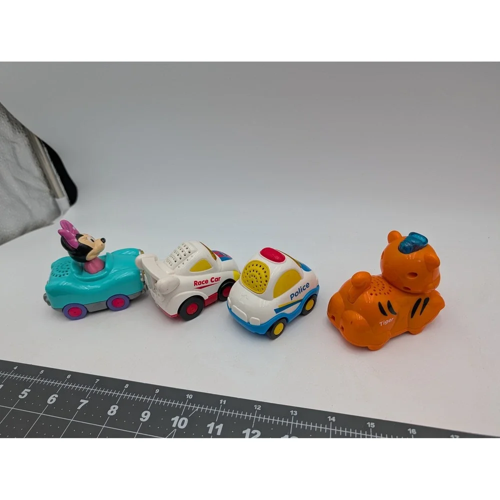 VTech Go Go Smart Vehicle Animal Minnie Mouse Tiger Race Police Car‎ Lot 4